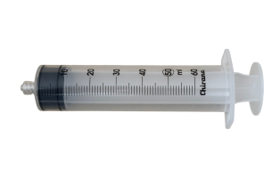 Trojdielna striekačka s gumovým piestom Luer-Lock - 50 ml