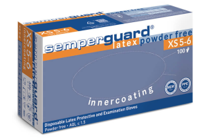 Rukavice Semperguard Latex IC Bezpudrové (100ks/bal.) XS
