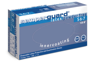 Rukavice Semperguard Latex IC Bezpudrové (100ks/bal.) S