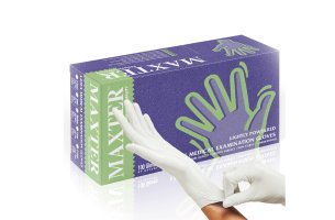 Rukavice Maxter Latex Pudrované (100ks/bal.) S