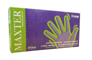 Rukavice Maxter Latex Pudrované (100ks/bal.) XL