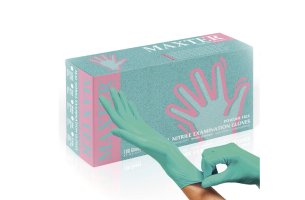 Rukavice Maxter Nitrile - Tyrkysové (100ks/bal.) S